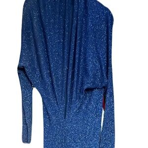 Sparkling Blue Long-Sleeve Dress